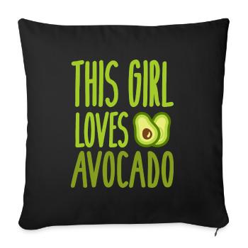 avocat - Housse de coussin décorative 45 x 45 cm - noir - Devant