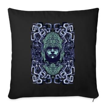 Boy with Labirinth Horns - Sofa pillowcase 17,3'' x 17,3'' (45 x 45 cm) - black - Front