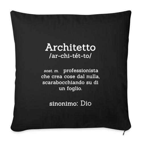 Architetto definizione - Sinonimo Dio - bianco - Copricuscino per divano, 45 x 45 cm
