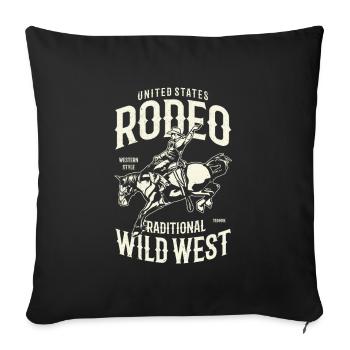 Rodeo - Housse de coussin décorative 45 x 45 cm - noir - Devant