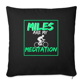 Bicycle cycling bike road bike cycling gift - Sofa pillowcase 17,3'' x 17,3'' (45 x 45 cm) - black - Front