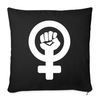 Le pouvoir des femmes - Housse de coussin décorative 45 x 45 cm - noir - Devant
