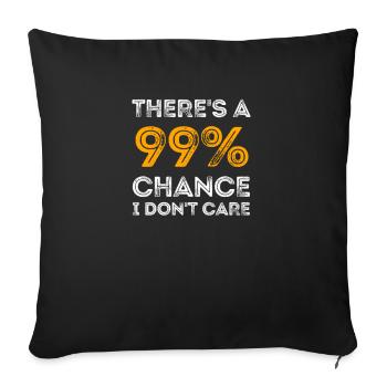 Drôle de sorts I dont care pas de bock cadeau - Housse de coussin décorative 45 x 45 cm - noir - Devant