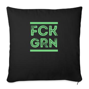 Politique Liberté Le socialisme vert votent - Housse de coussin décorative 45 x 45 cm - noir - Devant