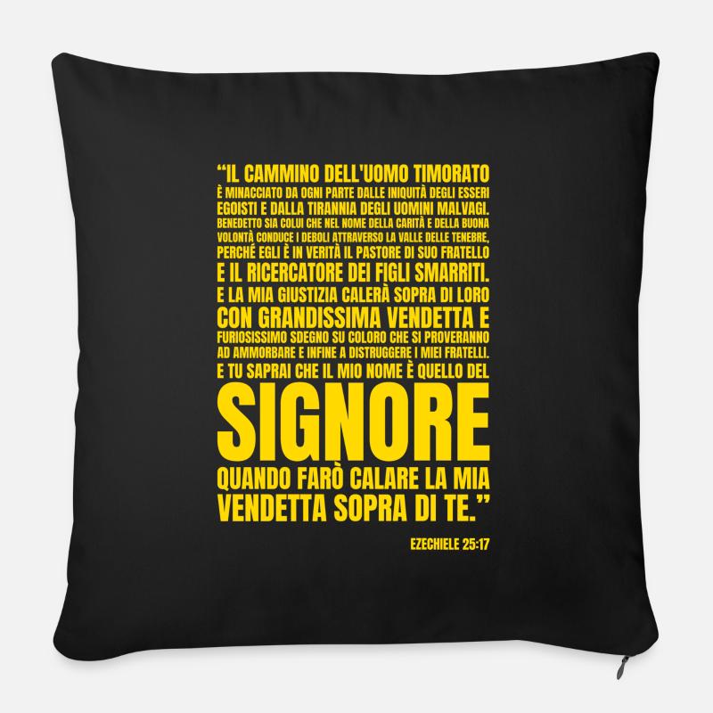 Ézéchiel 25 17 - Housse de coussin décorative 45 x 45 cm - noir