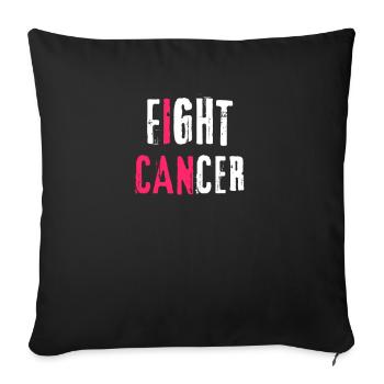 Fight Cancer Cancer Hospital Chemo Therapy - Sofa pillowcase 17,3'' x 17,3'' (45 x 45 cm) - black - Front