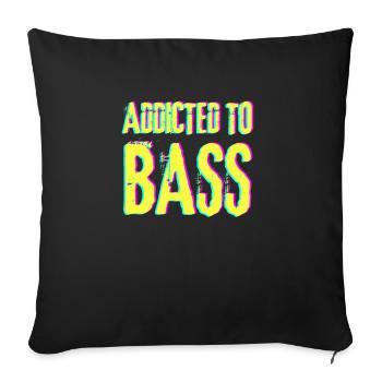 techno rave raver dj festival electro hardstyle - Sofakissenbezug 45 x 45 cm - Schwarz - Vorne
