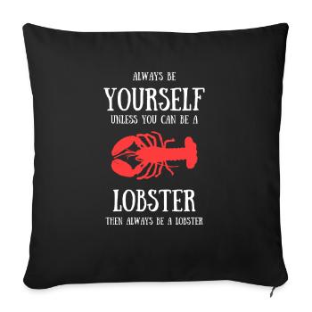 crab lobster natural sea crustacean gift - Sofa pillowcase 17,3'' x 17,3'' (45 x 45 cm) - black - Front