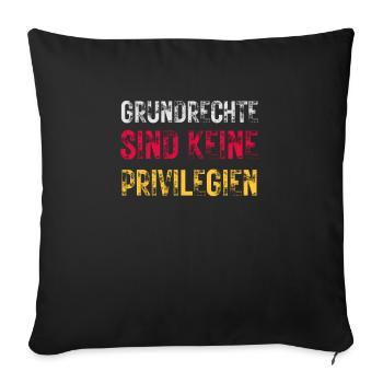 Politik Grundrechte grundgesetz freiheit zensur - Sofakissenbezug 45 x 45 cm - Schwarz - Vorne