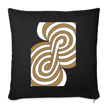 Vertèbre - Housse de coussin décorative 45 x 45 cm - noir - Devant