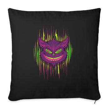 Evil Cat - Sofa pillowcase 17,3'' x 17,3'' (45 x 45 cm) - black - Front