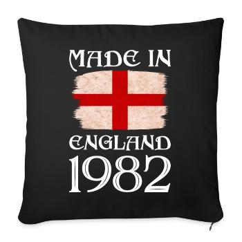 Made in England 1982 - St George's Day - English - Sofa pillowcase 17,3'' x 17,3'' (45 x 45 cm) - black - Front