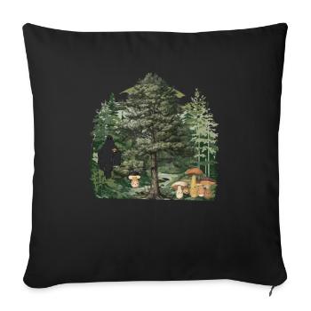 Waldbewohner Geist Pilze Gespenst Naturliebhaber - Sofakissenbezug 45 x 45 cm - Schwarz - Vorne