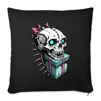 Poison Skull // Skull Gift / Present FS0096 - Sofa pillowcase 17,3'' x 17,3'' (45 x 45 cm) - black - Front