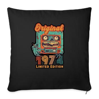 Original 1974 édition limitée cassette anniversaire - Housse de coussin décorative 45 x 45 cm - noir - Devant