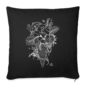 Sommer-Tüte - Sofakissenbezug 45 x 45 cm - Schwarz - Vorne