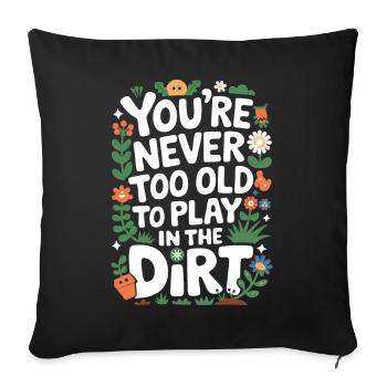 Gardener Garden Plants Gardening - Sofa pillowcase 17,3'' x 17,3'' (45 x 45 cm) - black - Front