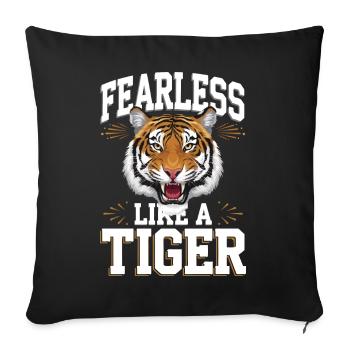 Tiger Animal Zoo Wild Animal - Sofa pillowcase 17,3'' x 17,3'' (45 x 45 cm) - black - Front