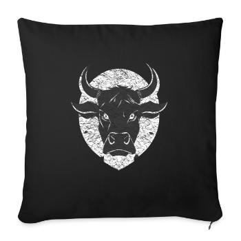 Angry bull bull - Sofa pillowcase 17,3'' x 17,3'' (45 x 45 cm) - black - Front