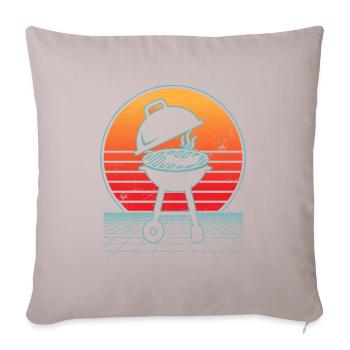 Vaporwave BBQ Lover Grilling Meat Grill Dad - Sofa pillowcase 17,3'' x 17,3'' (45 x 45 cm) - light taupe - Front