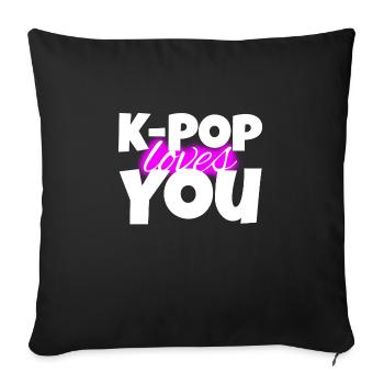 K-Pop Loves You - Gift - Bias - Army - Korea - Sofa pillowcase 17,3'' x 17,3'' (45 x 45 cm) - black - Front