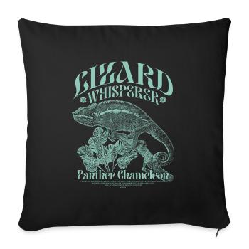 Panther Chameleon Chameleon Lizard Whisperer - Sofa pillowcase 17,3'' x 17,3'' (45 x 45 cm) - black - Front