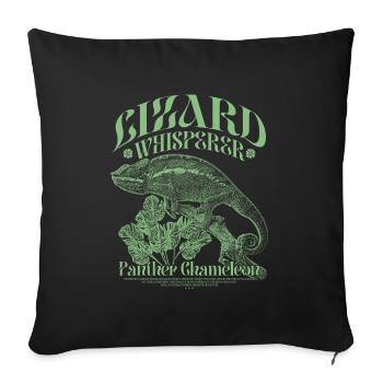 Panther Chameleon Chameleon Lizard Whisperer - Sofa pillowcase 17,3'' x 17,3'' (45 x 45 cm) - black - Front