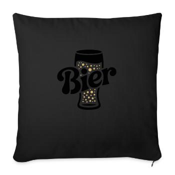 Bier - Cool Beer Logo - Sofakissenbezug 45 x 45 cm - Schwarz - Vorne