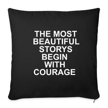 SPEECHES LOVE QUOTES GIFTS PERSONALITY ADVICE - Sofa pillowcase 17,3'' x 17,3'' (45 x 45 cm) - black - Front