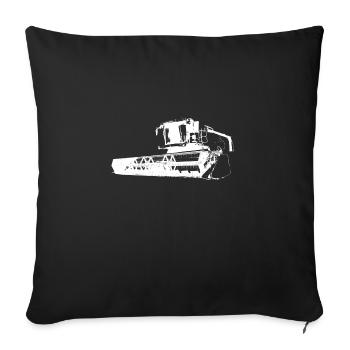 Combine harvesters Grain Maize threshing Farmer - Sofa pillowcase 17,3'' x 17,3'' (45 x 45 cm) - black - Front