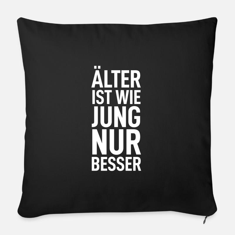 Lustiger Humor - Sofakissenbezug 45 x 45 cm - Schwarz