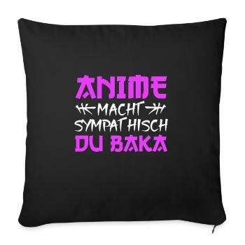 Anime - Sofakissenbezug 45 x 45 cm - Schwarz - Vorne