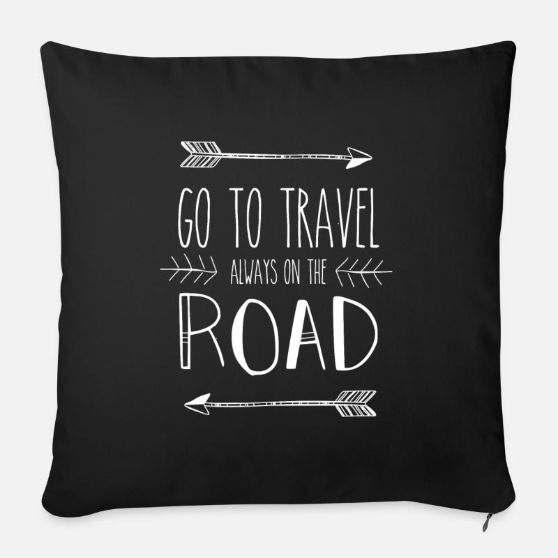 Reise - Sofakissenbezug 45 x 45 cm - Schwarz