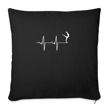 Battements de coeur Danse Mon cœur bat et danse - Housse de coussin décorative 45 x 45 cm - noir - Devant
