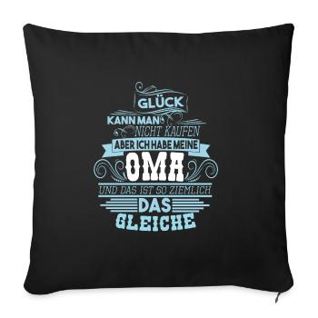 T-shirt pour le bonheur de l’oncle ne peut pas acheter OMA - Housse de coussin décorative 45 x 45 cm - noir - Devant