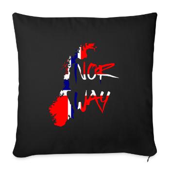 Norway Norway - Sofa pillowcase 17,3'' x 17,3'' (45 x 45 cm) - black - Front