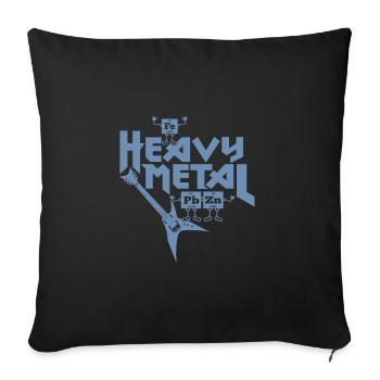 Heavy Metal Drôle - Housse de coussin décorative 45 x 45 cm - noir - Devant