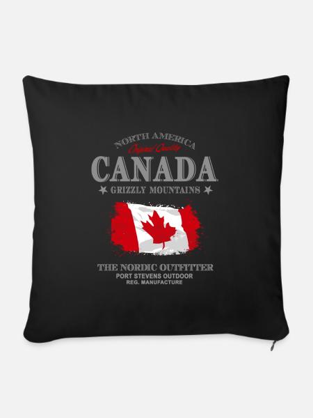 Kanada - Maple Leaf - Canada - Sofakissenbezug 45 x 45 cm - Schwarz