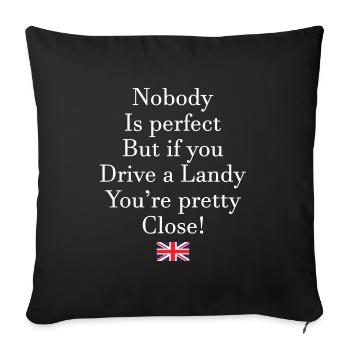 Conduisez un Landy - Housse de coussin décorative 45 x 45 cm - noir - Devant