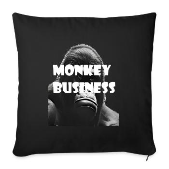 Monkey Business - Gorilla - Sofa pillowcase 17,3'' x 17,3'' (45 x 45 cm) - black - Front