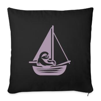 Voile d’été paresseux silhouette cool - Housse de coussin décorative 45 x 45 cm - noir - Devant