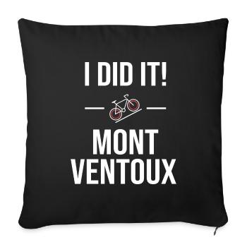 Cycling vélo Mont Ventoux - Sofa pillowcase 17,3'' x 17,3'' (45 x 45 cm) - black - Front