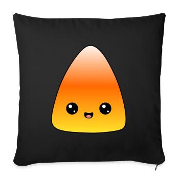 Mignon bonbon maïs - Housse de coussin décorative 45 x 45 cm - noir - Devant