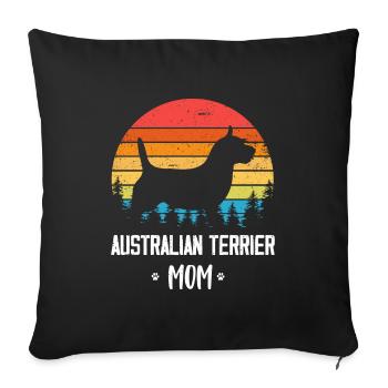Australian Terrier - Sofa pillowcase 17,3'' x 17,3'' (45 x 45 cm) - black - Front