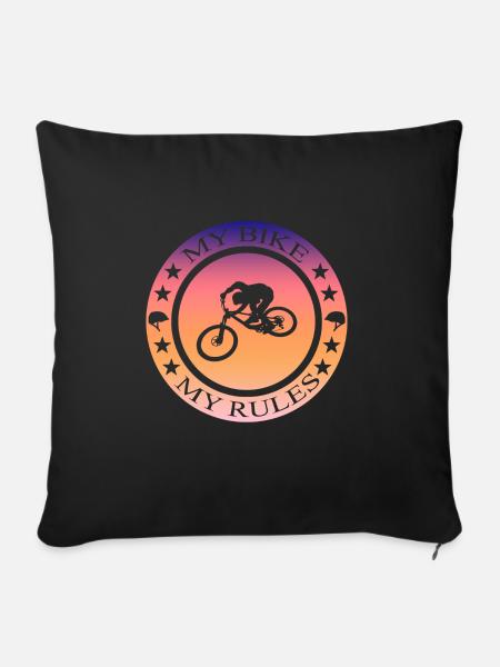 Biken BMX Fahrrad Geschenkidee - Sofakissenbezug 45 x 45 cm - Schwarz