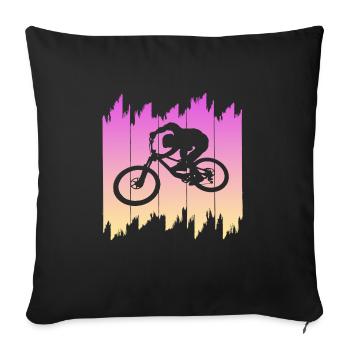 biken - Sofakissenbezug 45 x 45 cm - Schwarz - Vorne