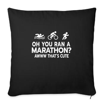 Triathlon Swim Bike Run Triathlete Sport Gift - Sofa pillowcase 17,3'' x 17,3'' (45 x 45 cm) - black - Front