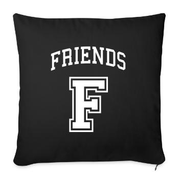 Meilleur partenaire Friends look - Housse de coussin décorative 45 x 45 cm - noir - Devant