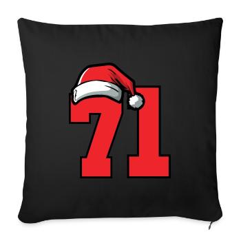 71 Numéro Noël - Housse de coussin décorative 45 x 45 cm - noir - Devant