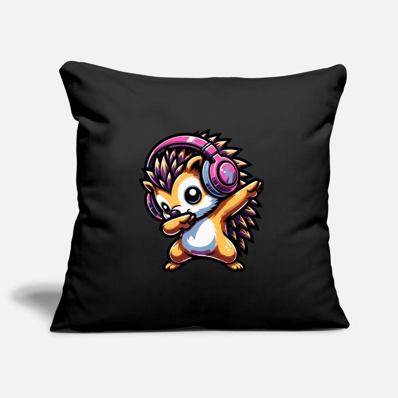 Dabbing Hérisson Housse de coussin décorative 45 x 45 cm